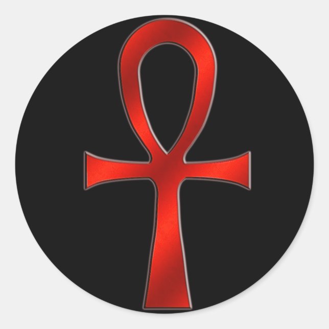 Sticker Rond Rouge d'Ankh (Devant)