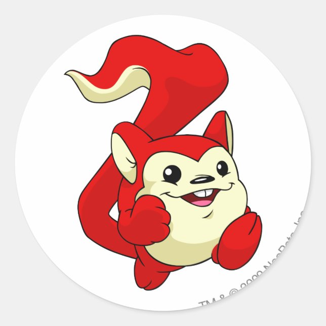 Sticker Rond Rouge de Meerca (Devant)