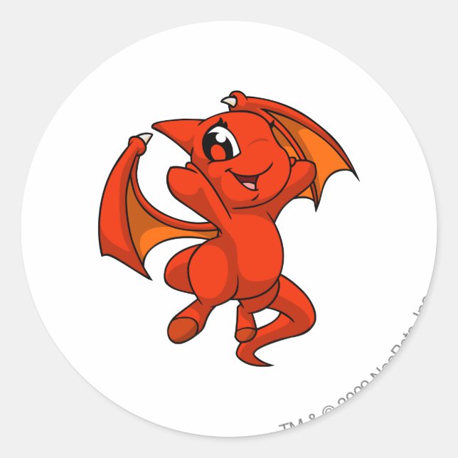 Sticker Rond Rouge de Shoyru (Devant)