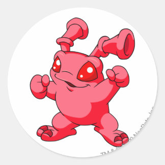 Sticker Rond Rouge Grundo