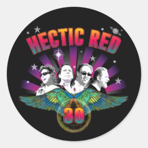 Sticker Rond Rouge Hectique 30 ans