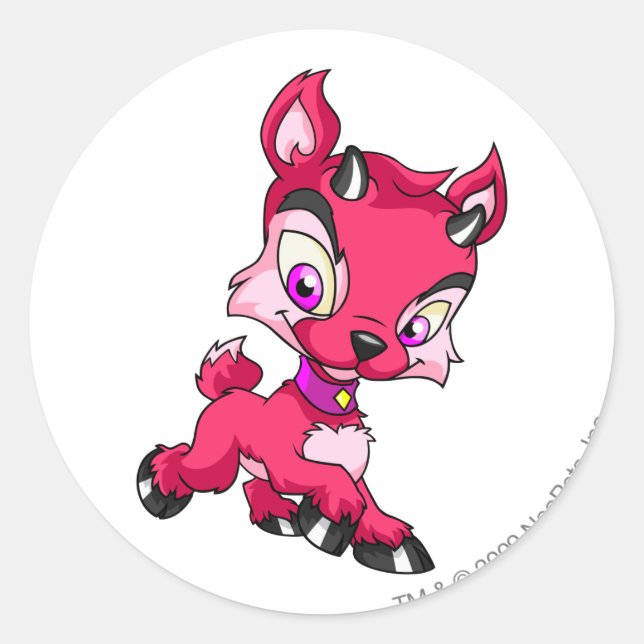 Sticker Rond Rouge Ixi (Devant)