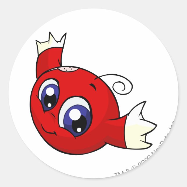Sticker Rond Rouge Kiko (Devant)
