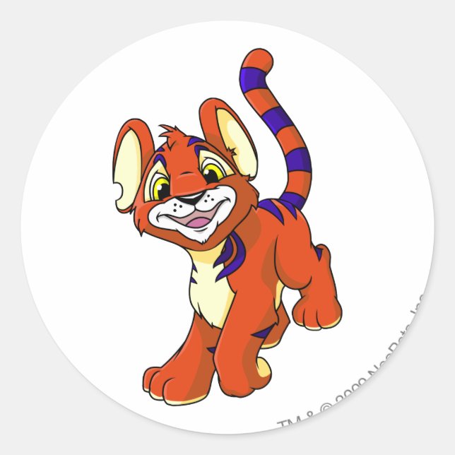 Sticker Rond Rouge Kougra (Devant)