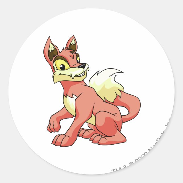 Sticker Rond Rouge Lupe (Devant)
