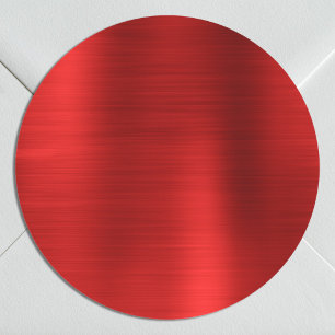 Sticker Rond Rouge Métallisé Faux Vierge