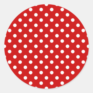 Sticker Rond Rouge pois + Couleur personnalisée