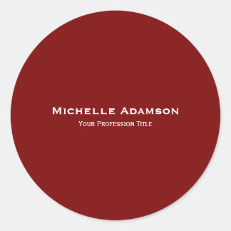 Sticker Rond Rouge profond professionnel uni moderne