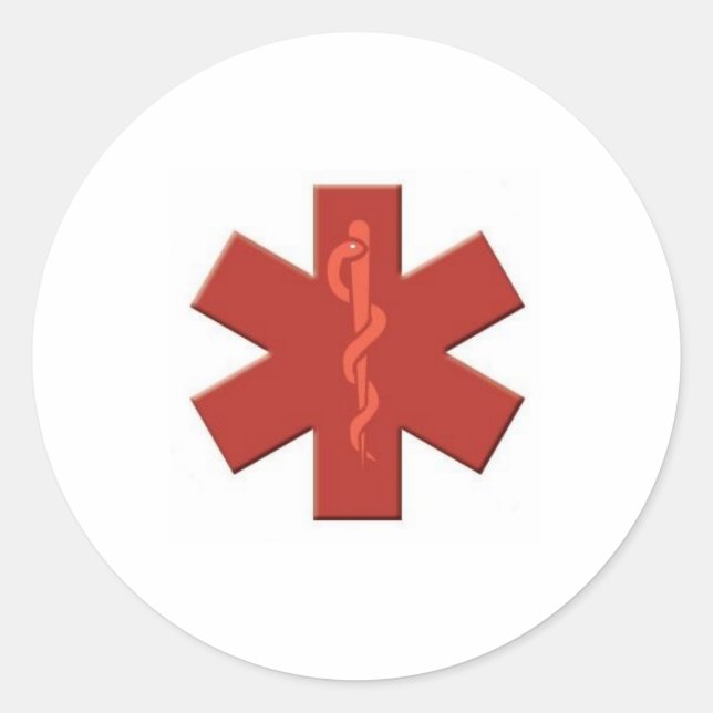 Sticker Rond rouge sur rouge (Devant)