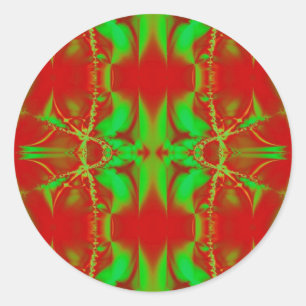 Sticker Rond rouge vert clair