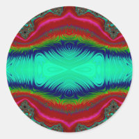 ~ Rouge Vert clair bleu bleu foncé design fractal 