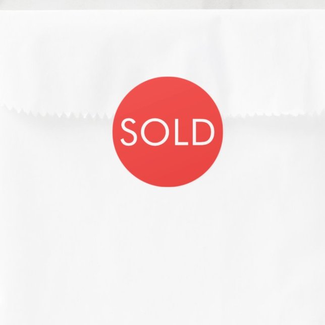 Sticker Rond Rouge vif typographie moderne personnalisée vendu ("Everyday is abundantly beautiful." 
Sincerely Best Wishes from Lucky Design World)