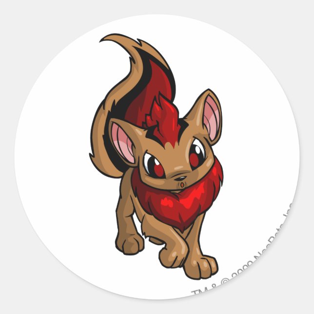 Sticker Rond Rouge Xweetok (Devant)