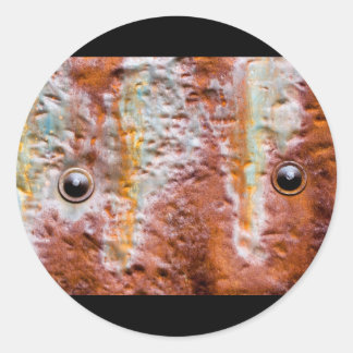 Sticker Rond rouille des yeux métalliques