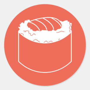 Sticker Rond rouleau de sushi