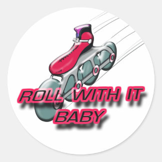Sticker Rond Rouler Avec, Bébé