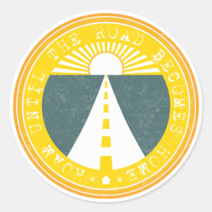 Sticker Rond rouler jusqu'à ce que la route devienne la maison