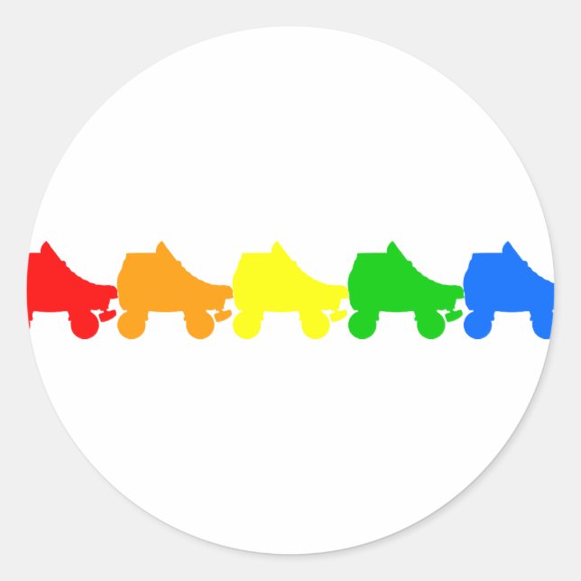 Sticker Rond roulette arc-en-ciel (Devant)