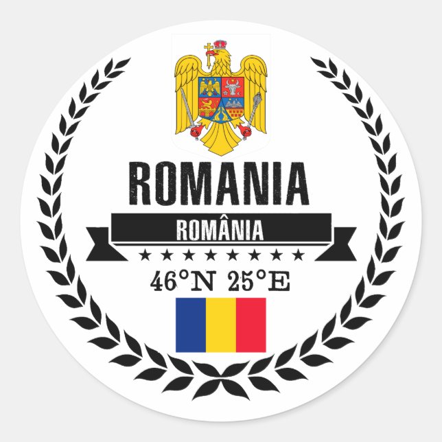 Sticker Rond Roumanie (Devant)