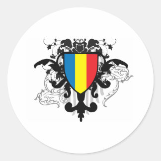 Sticker Rond Roumanie