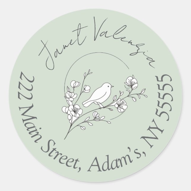 Sticker Rond Round address labels (Devant)