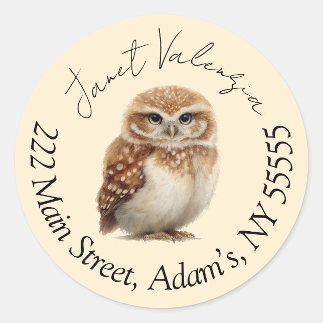 Sticker Rond Round address labels (Devant)
