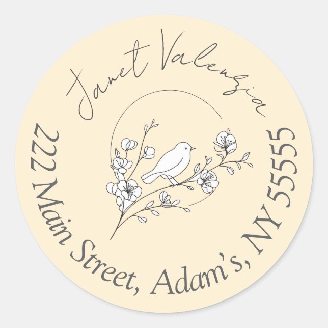 Sticker Rond Round address labels (Devant)