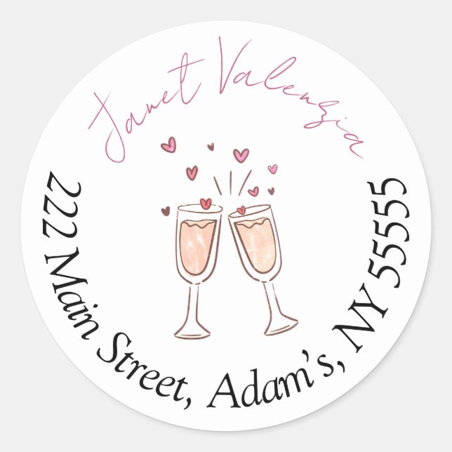 Sticker Rond Round address labels (Devant)