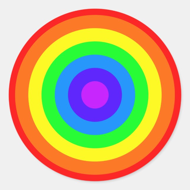 Sticker Rond Roundel arc-en-ciel (Devant)