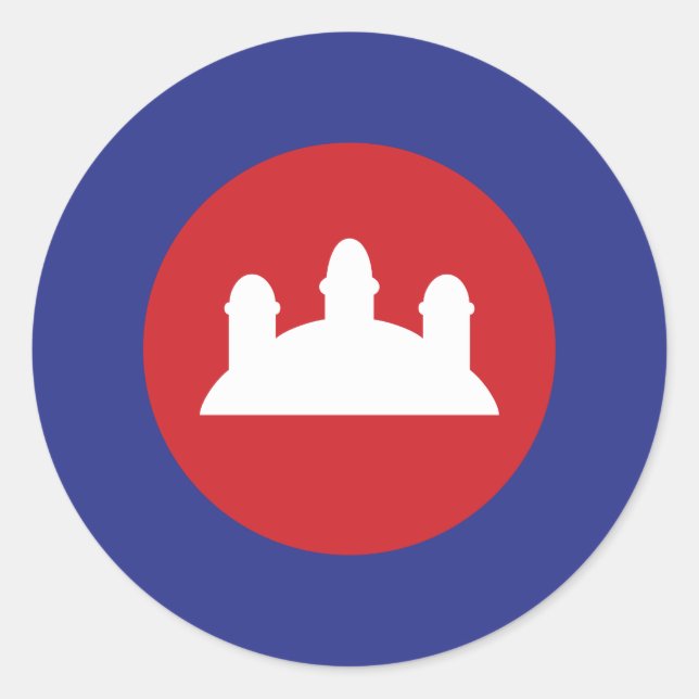 Sticker Rond Roundel cambodgien (Devant)