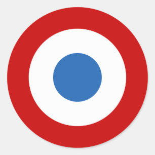 Sticker Rond Roundel Tricolore