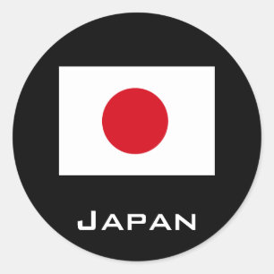 Sticker Rond Roundstickers de drapeau du Japon