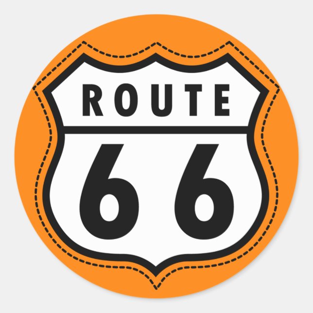 Sticker Rond Route 66 (Devant)