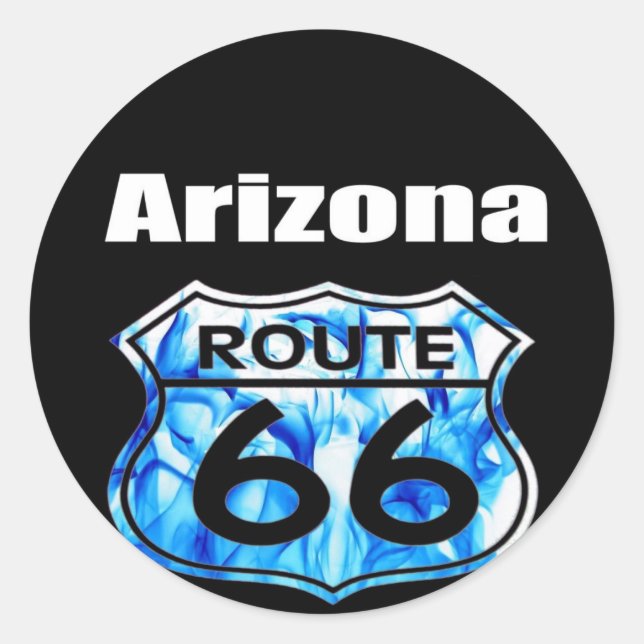 Sticker Rond Route 66 (Devant)