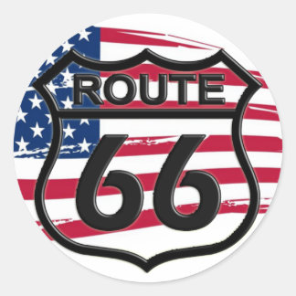 Sticker Rond Route 66