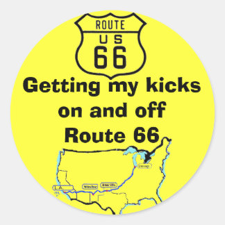 Sticker Rond Route 66