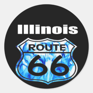 Sticker Rond Route 66