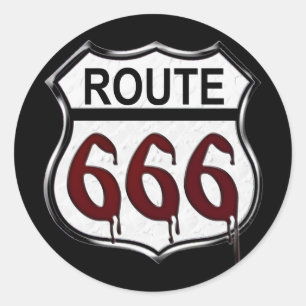 Sticker Rond Route 666