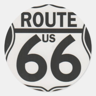 Sticker Rond Route 66 - La route mère