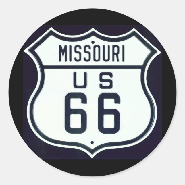 Sticker Rond Route 66 Missouri (Devant)