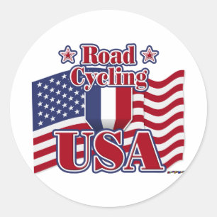 Sticker Rond Route cyclable USA