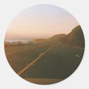 Sticker Rond Route de Malibu