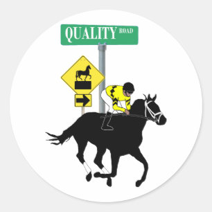 Sticker Rond Route de qualité