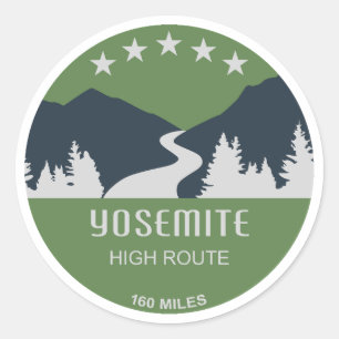 Sticker Rond Route élevée de Yosemite