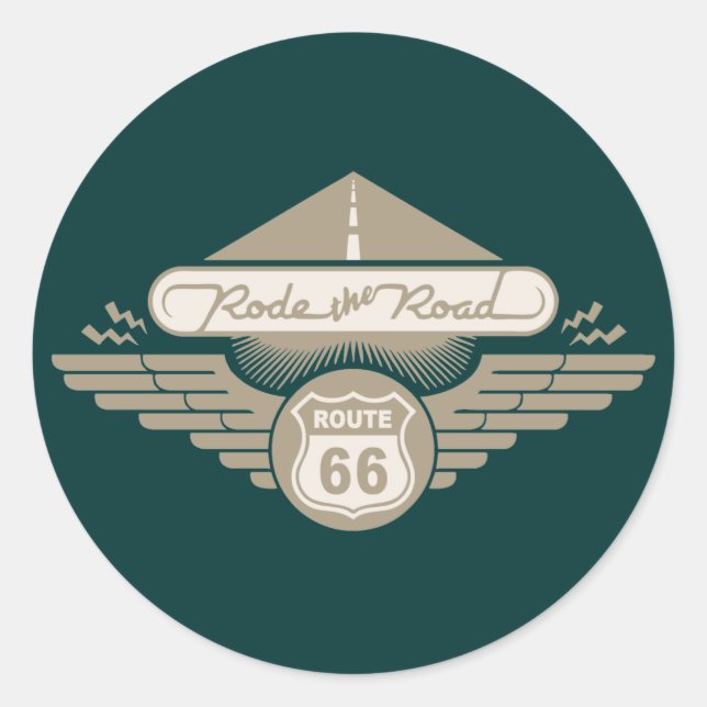 Sticker Rond Route -or (Devant)