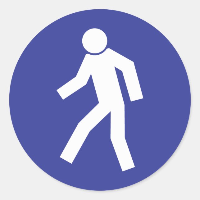 Sticker Rond Route piétonne (Devant)
