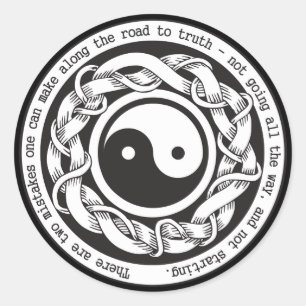 Sticker Rond Route vers la vérité Yin Yang
