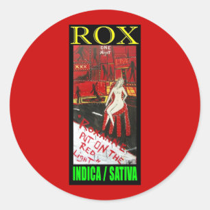STICKER ROND ROX INDICA SATIVA