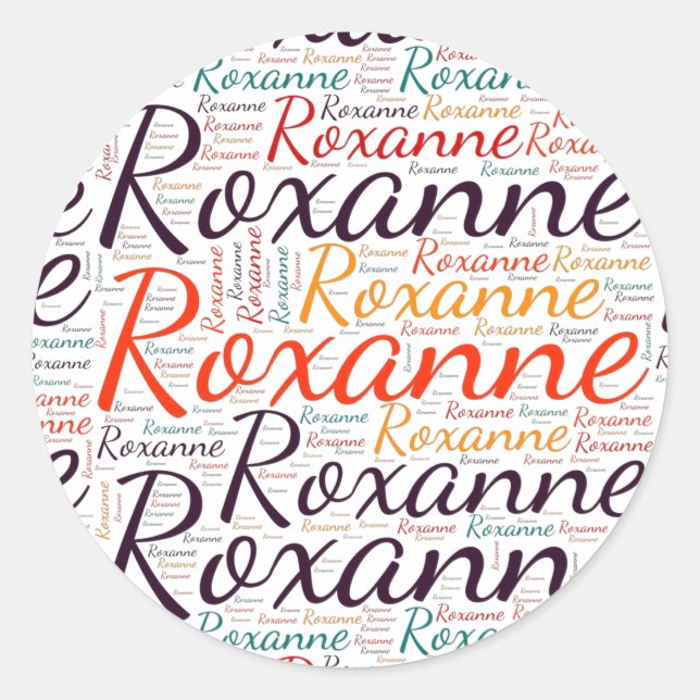 Sticker Rond Roxanne (Devant)