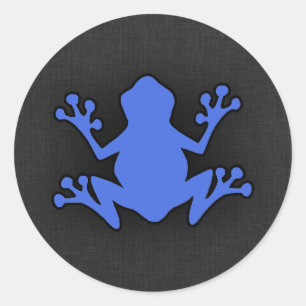 Sticker Rond Royal Blue Frog